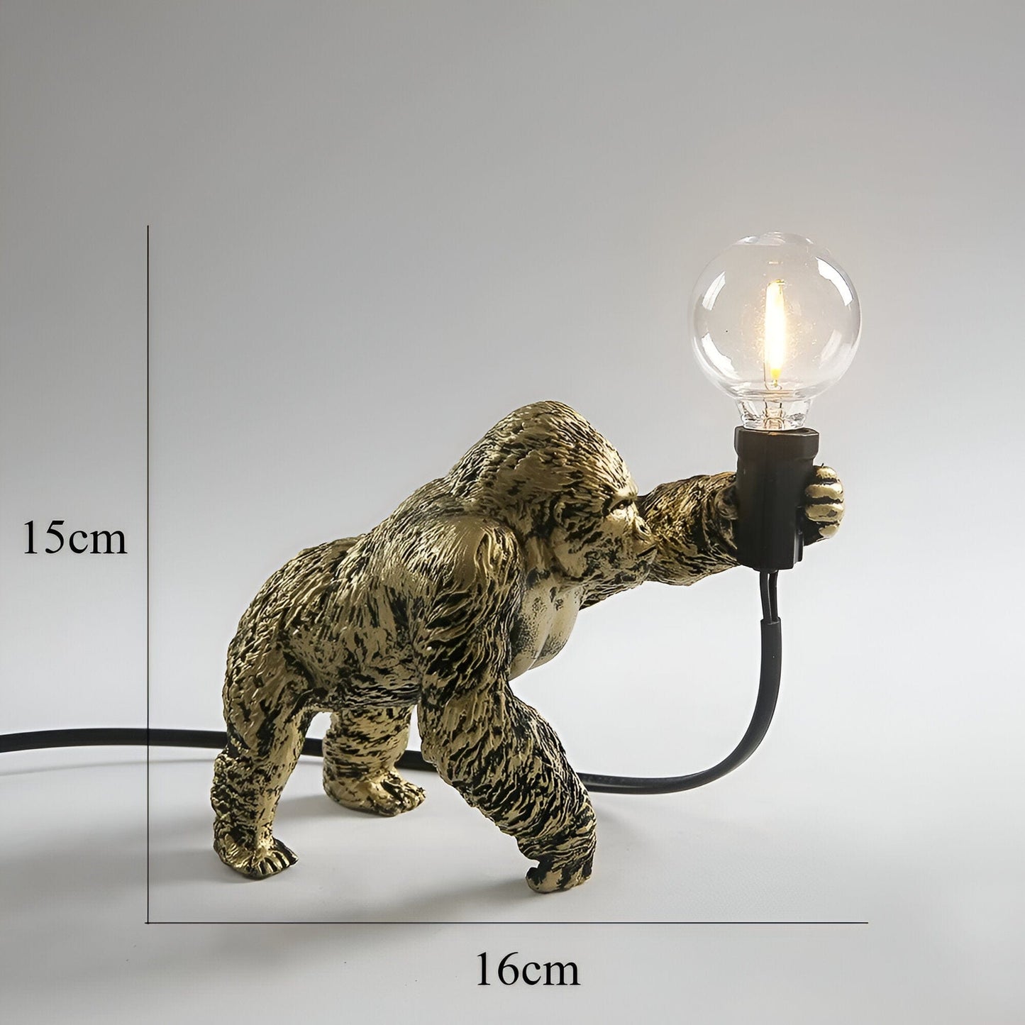 Gorilla Animal Table Lamp | Unique Resin Design with Lifelike Details | Stylish Home Decor Accent for Living Spaces 8