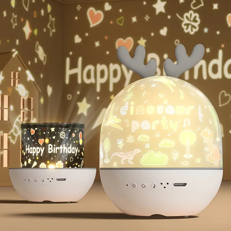 LunaraGlow | Enchanting Colorful Rabbit Night Light Projector for Kids 7