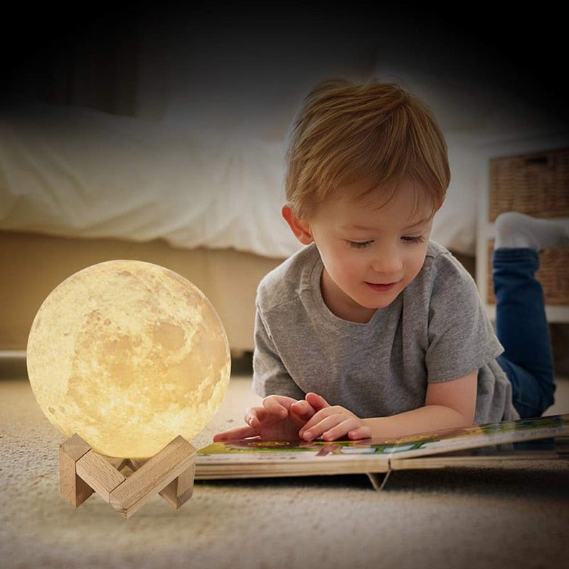 Lunaris | Enchanting Color-Changing LED Moon Lamp for Serene Bedrooms 6