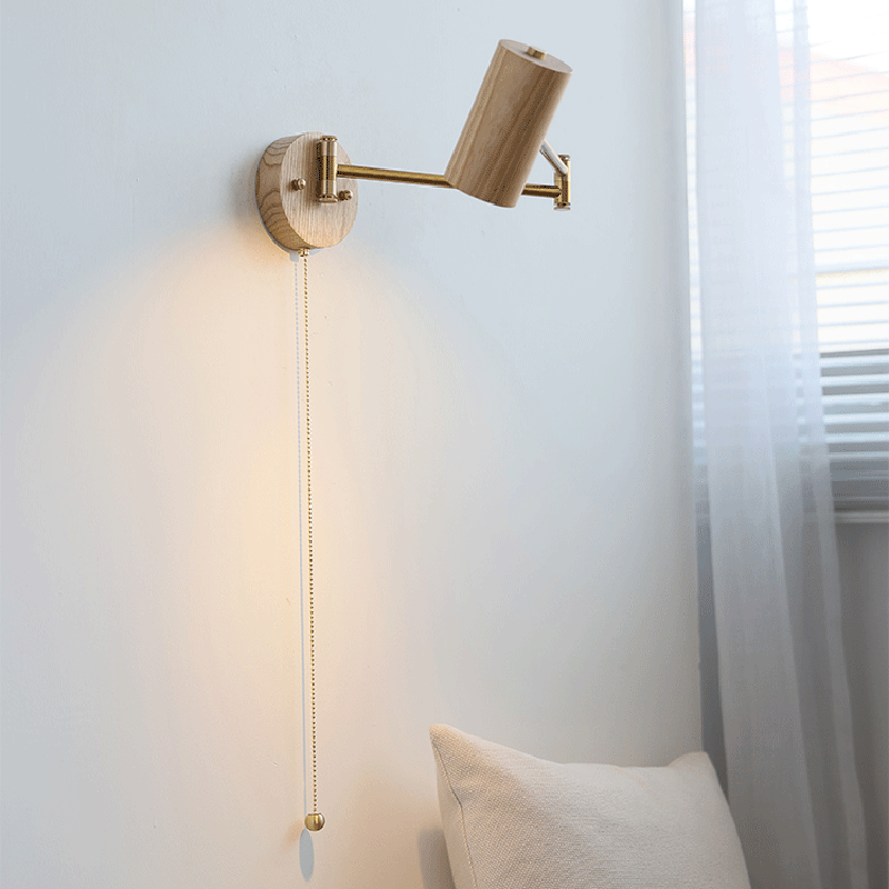 RynxWood | Stylish Adjustable Iron and Wood Wall Sconce Lamp 11