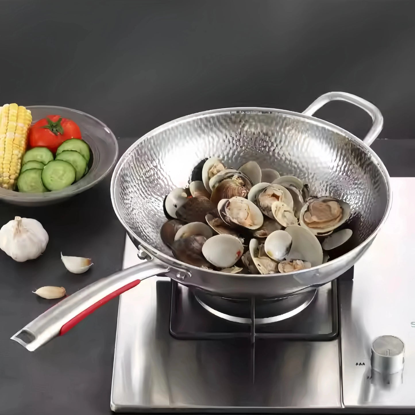Titanium Cookware | Round Bottom Wok Pan with Non-Stick Surface | Induction Compatible for Effortless Stir-Frying 6
