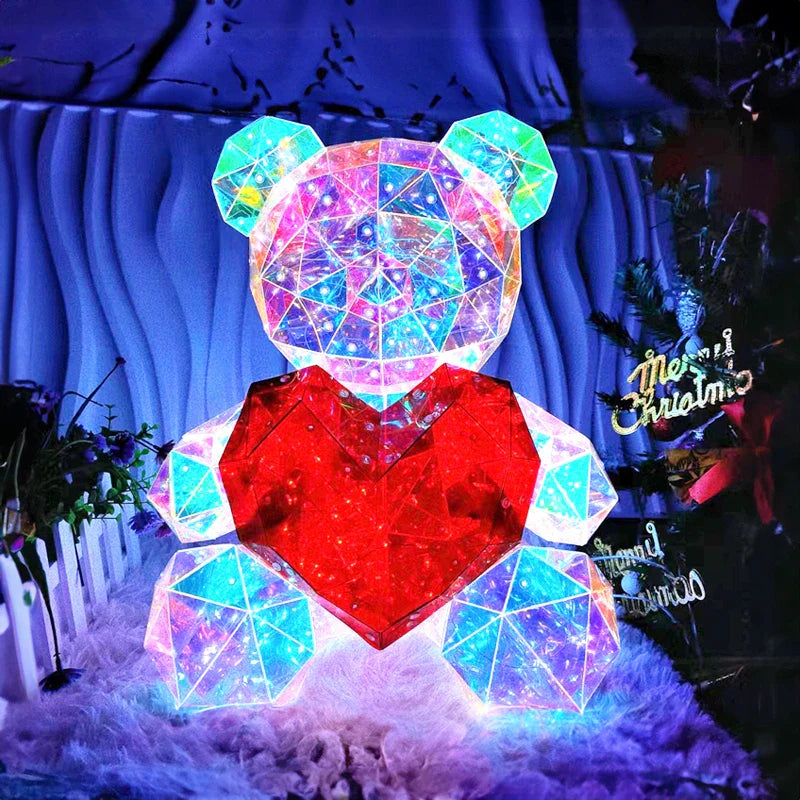 Whimsical Glow | Charming Handcrafted LED Teddy Bear Lamp 7