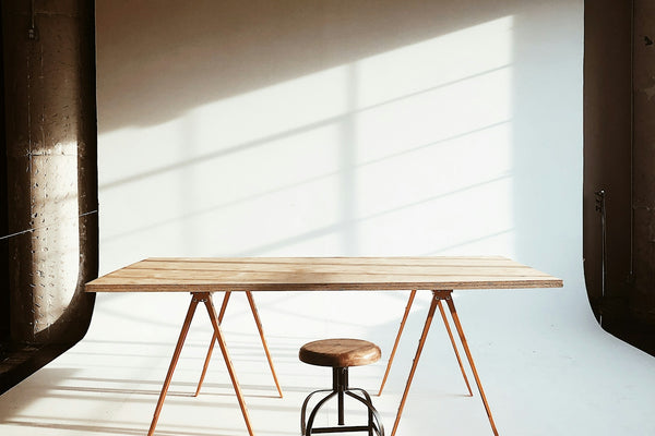 brown wooden table