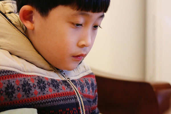 a boy playing a game