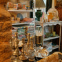 Collection of antique decorative objects and textiles