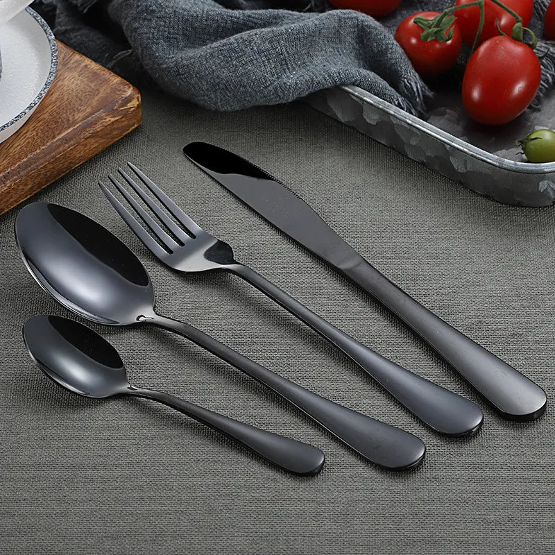 32-Piece Stainless Steel Cutlery Set with Elegant Design | Durable Silverware for Everyday Use