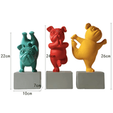 Abstract Yoga Bulldog Figurine | Premium Resin with Realistic Design | Unique Home Decor Accent for Elegant Spaces 2