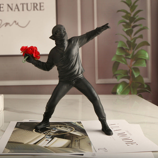 Artistic Home Decor | Banksy-Inspired Wall Art Decor with Intricate Details | Unique Ornament for Creative Room Decor 0