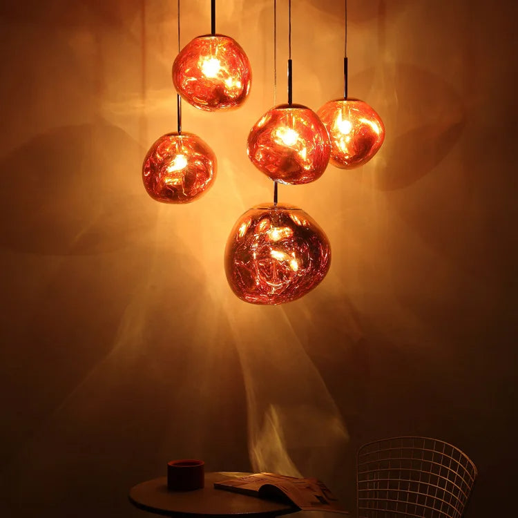 AuroraGlow | Elegant Colored Glass Kitchen Pendant Lighting Fixture 6