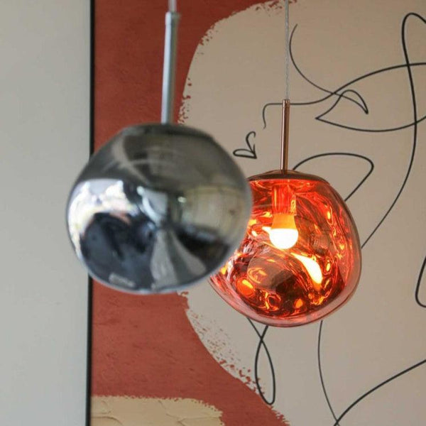 AuroraGlow | Elegant Colored Glass Kitchen Pendant Lighting Fixture 7
