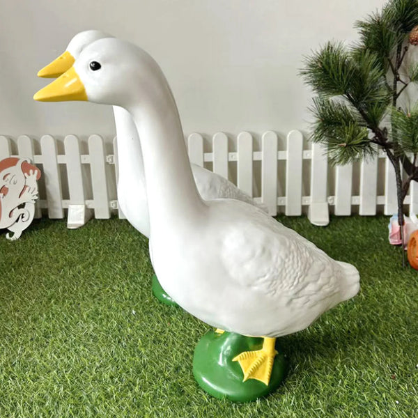 Charming Garden Goose | Lifelike Garden Sculpture with Weather-Resistant Resin | Whimsical Outdoor Statue for Unique Yard Decor 3