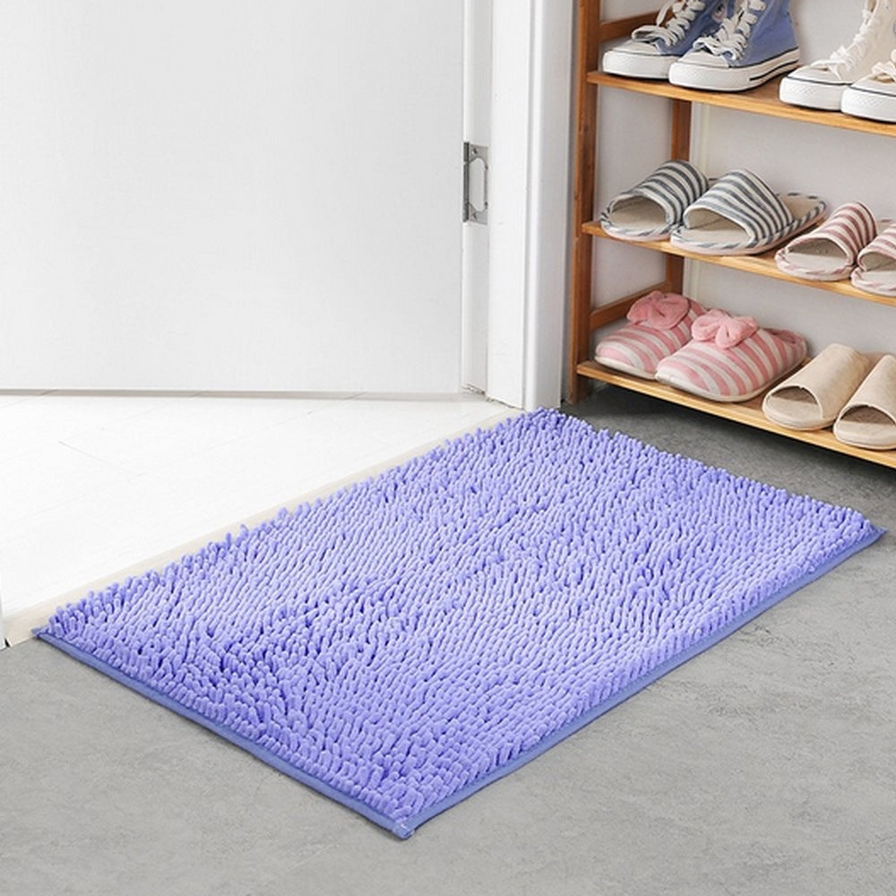 Chenille Bath Mat | Ultra-Absorbent Non-Slip Bathroom Mat for Comfort and Safety