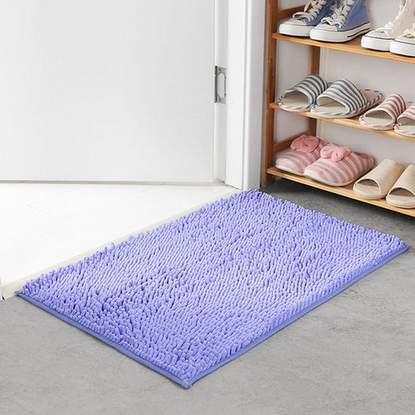 Chenille Bath Mat | Ultra-Absorbent Non-Slip Bathroom Mat for Comfort and Safety