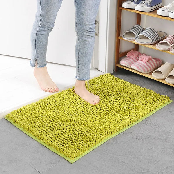 Chenille Bath Mat | Ultra-Absorbent Non-Slip Bathroom Mat for Comfort and Safety