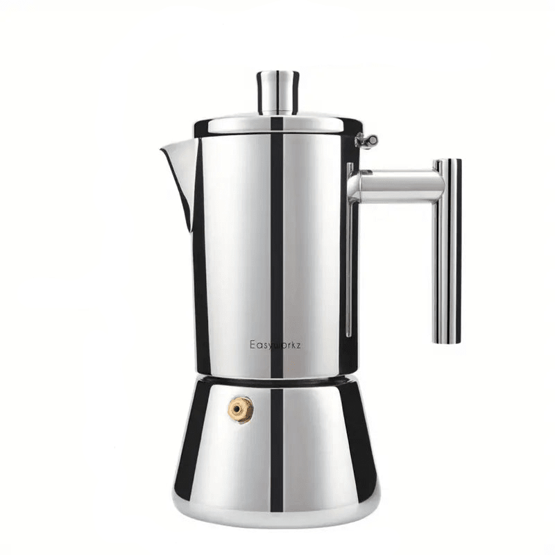 Classic Italian Moka Pot | Stainless Steel Coffee Maker with Heat-Resistant Handle | Perfect for Authentic Espresso 1