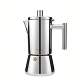 Classic Italian Moka Pot | Stainless Steel Coffee Maker with Heat-Resistant Handle | Perfect for Authentic Espresso 1