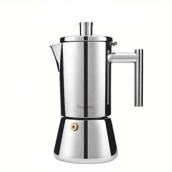 Classic Italian Moka Pot | Stainless Steel Coffee Maker with Heat-Resistant Handle | Perfect for Authentic Espresso 1