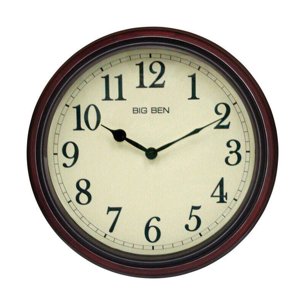Classic Wall Clock Decor with Bright Clock Face | Elegant Wooden Design for Cozy Spaces 0
