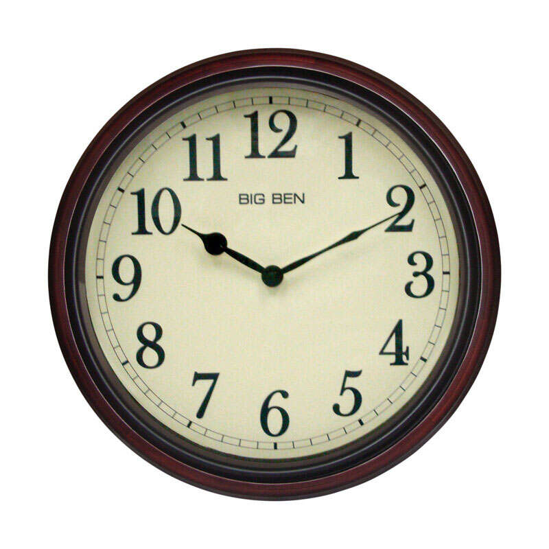Classic Wall Clock Decor with Bright Clock Face | Elegant Wooden Design for Cozy Spaces 0
