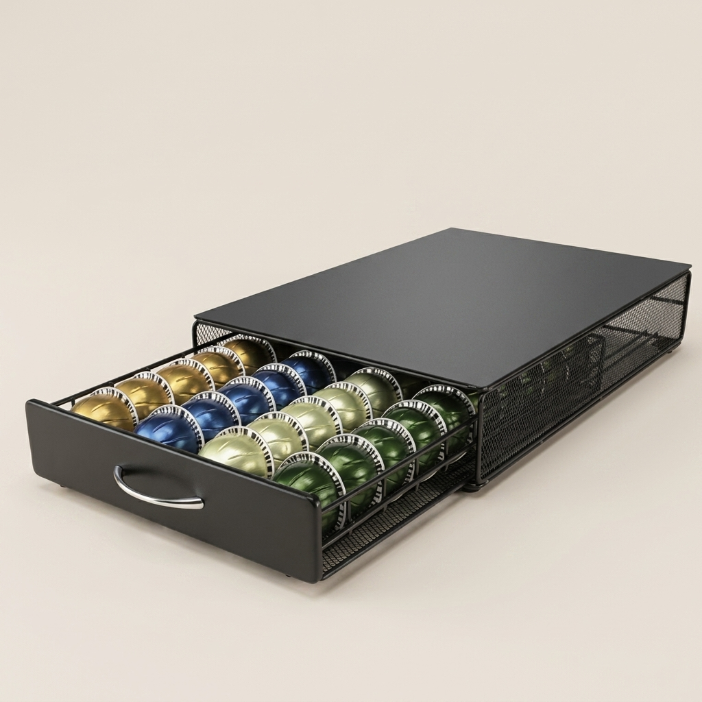 Coffee Pod Holder | Nespresso Capsule Organizer with Drawer Design