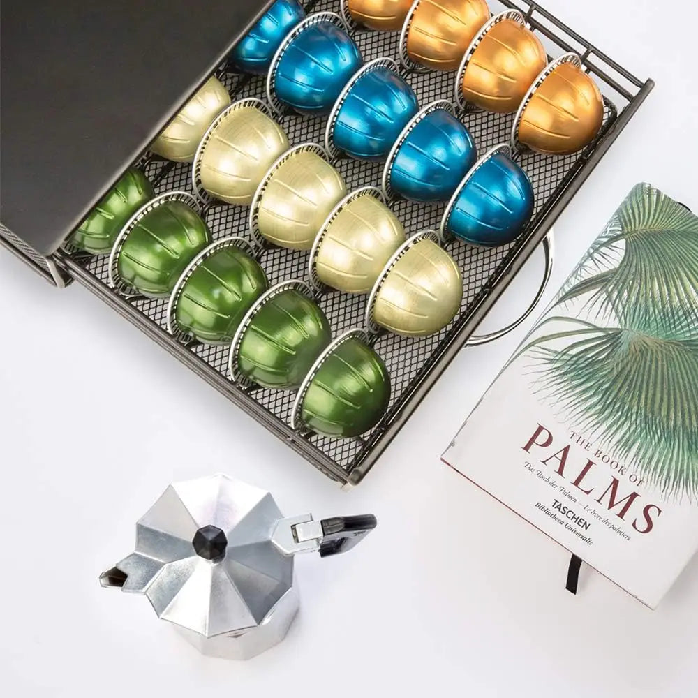 Coffee Pod Holder | Nespresso Capsule Organizer with Drawer Design | Efficient Storage Solution for Coffee Lovers 1