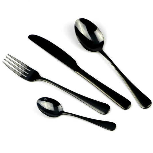 32-Piece Stainless Steel Cutlery Set with Elegant Design | Durable Silverware for Everyday Use 0