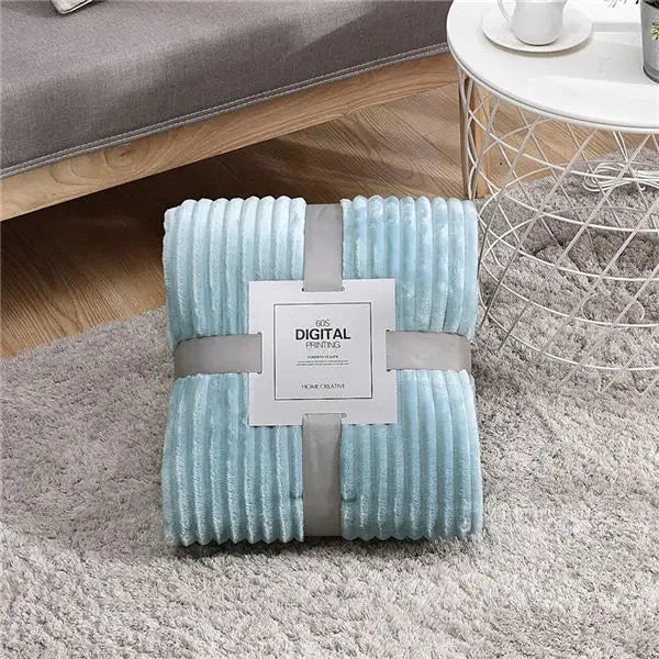 Cozy Collection | Soft Plush Blanket with Vibrant Ribbed Texture | Stylish Home Decor Accessory 13