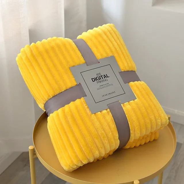 Cozy Collection | Soft Plush Blanket with Vibrant Ribbed Texture | Stylish Home Decor Accessory 7