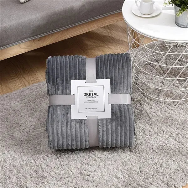 Cozy Collection | Soft Plush Blanket with Vibrant Ribbed Texture | Stylish Home Decor Accessory 8