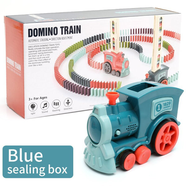 Building Toy Domino Train with Automatic Placement | Engaging Learning Tool for Problem-Solving Skills