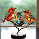 Decorative Figurines | Handcrafted Colored Glass Bird Figurines | Unique Home Accents for Elegant Decor 2