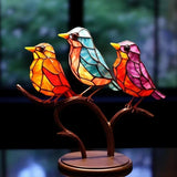Decorative Figurines | Handcrafted Colored Glass Bird Figurines | Unique Home Accents for Elegant Decor 3