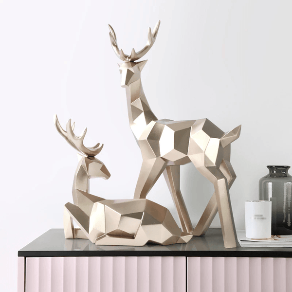 Deer Resin Sculptures | Elegant Home Decor Set with Modern Design | Stylish Wall Decor for Living Room and Bedroom 2