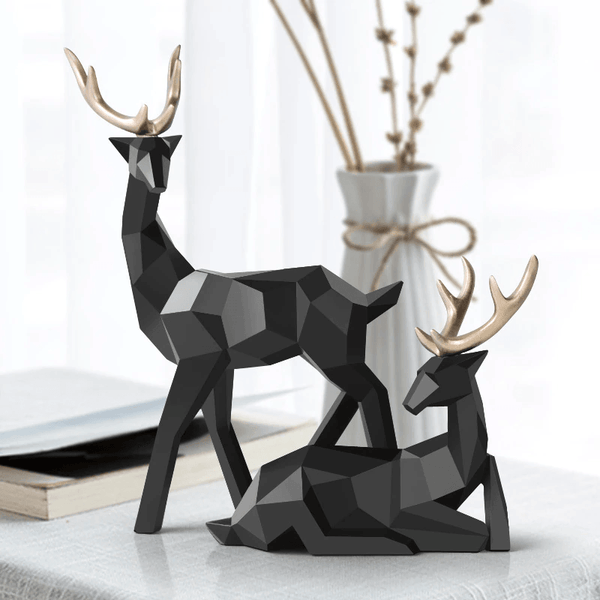 Deer Resin Sculptures | Elegant Home Decor Set with Modern Design | Stylish Wall Decor for Living Room and Bedroom 3