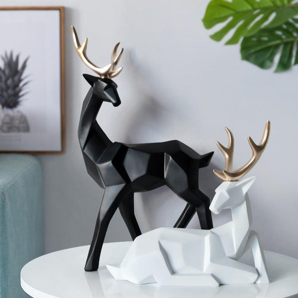 Deer Resin Sculptures | Elegant Home Decor Set with Modern Design | Stylish Wall Decor for Living Room and Bedroom 5