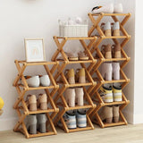 Elegant Bamboo Shoe Rack | Adjustable 2-6 Tiers with Space-Saving Design for Stylish Shoe Storage 1
