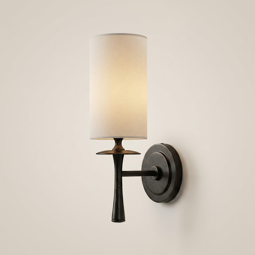 Elegant Black Brass Traditional Wall Sconce Light Fixture