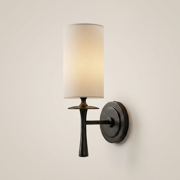 Elegant Black Brass Traditional Wall Sconce Light Fixture