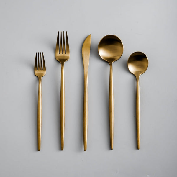 Elegant Minimalist Flatware Set | Durable Stainless Steel for Modern Dining 0