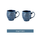 Elegant Navy Porcelain Dinnerware Set with Baroque Design for Everyday and Formal Dining 5