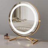 Elegant Touch Lighted Makeup Mirror with 360° Rotation & Tri-Tone Lighting for Perfect Grooming 0