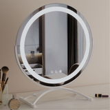 Elegant Touch Lighted Makeup Mirror with 360° Rotation & Tri-Tone Lighting for Perfect Grooming 3