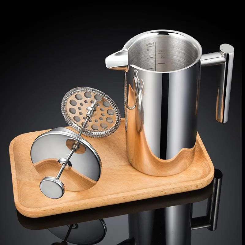 Premium French Press Coffee Maker with Double-Walled Insulation