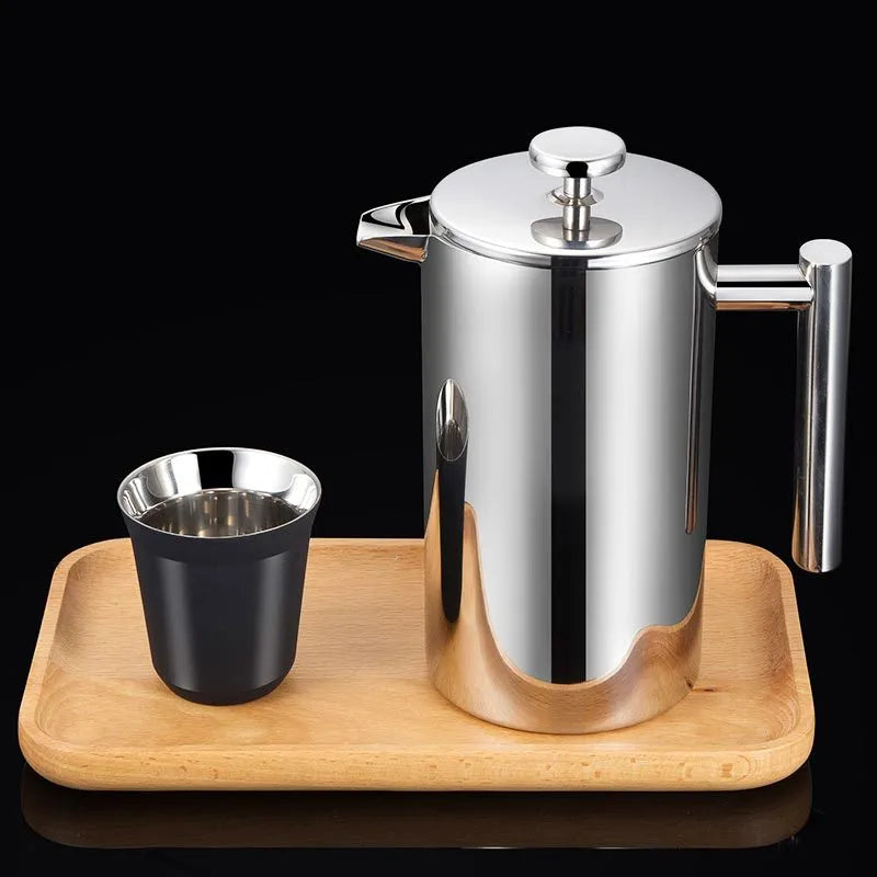 Premium French Press Coffee Maker with Double-Walled Insulation