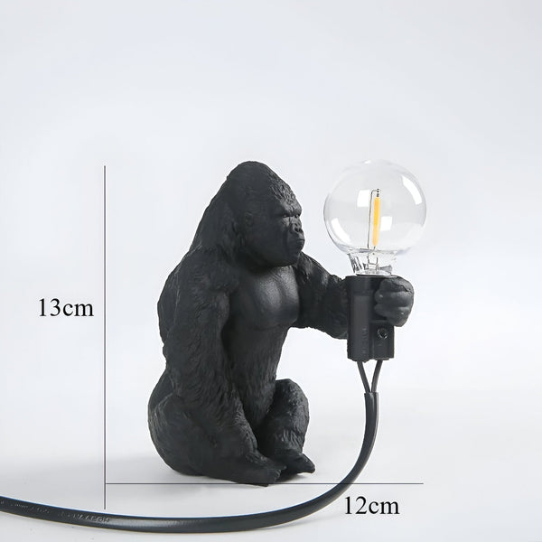 Gorilla Animal Table Lamp | Unique Resin Design with Lifelike Details | Stylish Home Decor Accent for Living Spaces 0