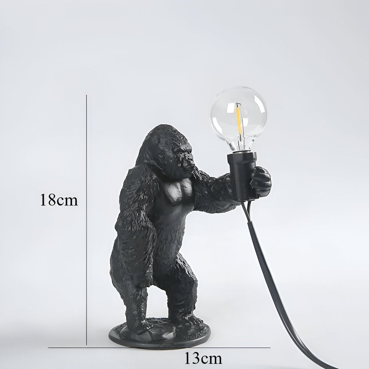 Gorilla Animal Table Lamp | Unique Resin Design with Lifelike Details | Stylish Home Decor Accent for Living Spaces 1
