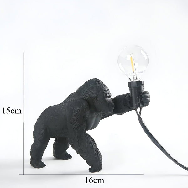 Gorilla Animal Table Lamp | Unique Resin Design with Lifelike Details | Stylish Home Decor Accent for Living Spaces 2