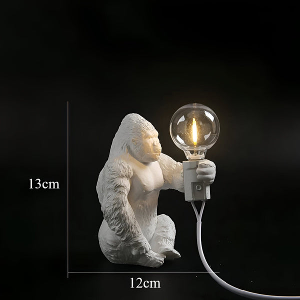 Gorilla Animal Table Lamp | Unique Resin Design with Lifelike Details | Stylish Home Decor Accent for Living Spaces 3