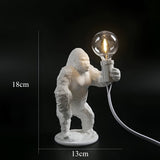 Gorilla Animal Table Lamp | Unique Resin Design with Lifelike Details | Stylish Home Decor Accent for Living Spaces 4