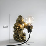 Gorilla Animal Table Lamp | Unique Resin Design with Lifelike Details | Stylish Home Decor Accent for Living Spaces 6